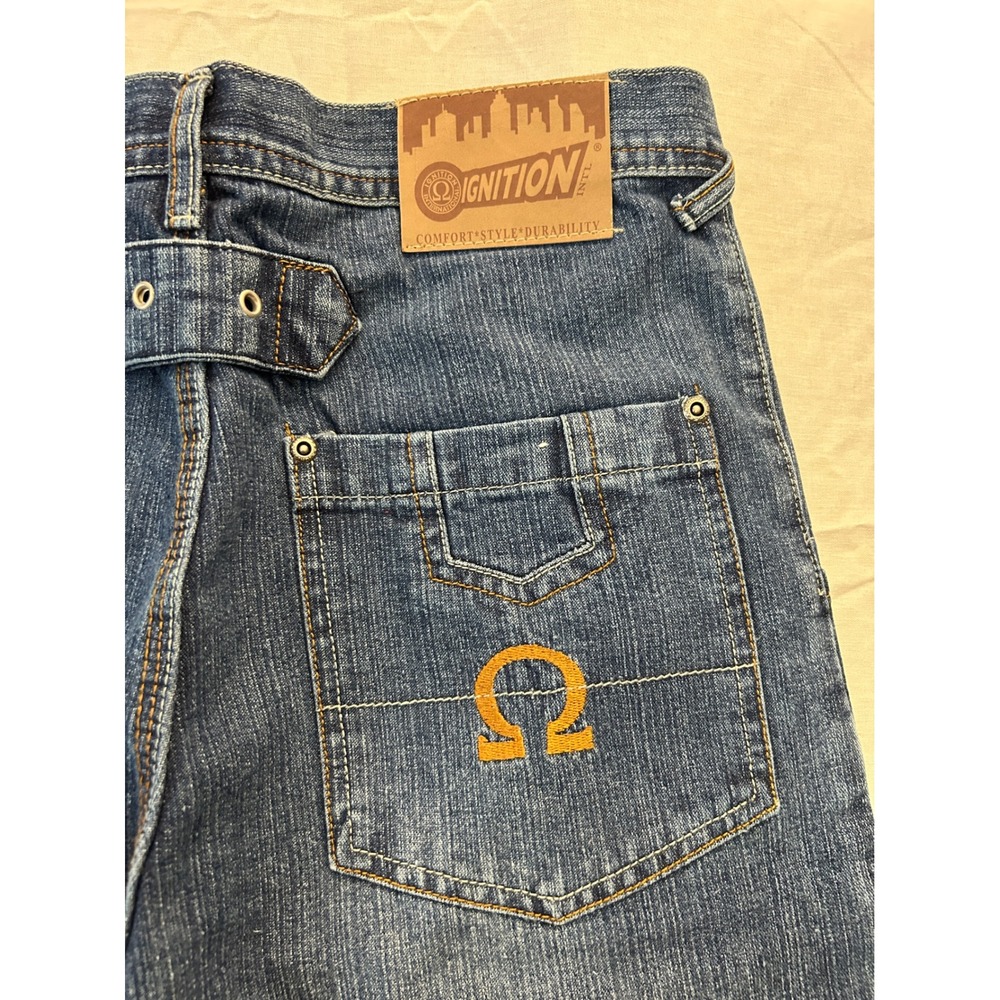 Ignition NYC Vintage Wide Leg Skater Jeans Blue Denim Baggy Y2K Size 29x30 - Picture 9 of 9